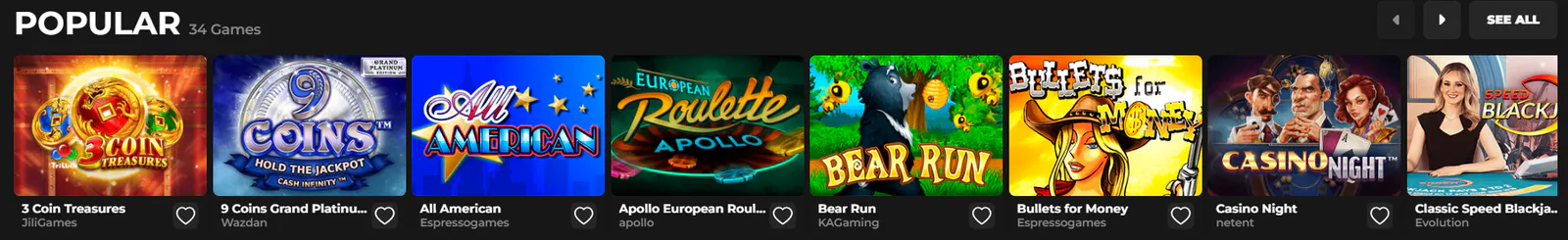 Game Library and Software Providers